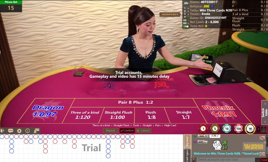 Win Three Cards Live Game