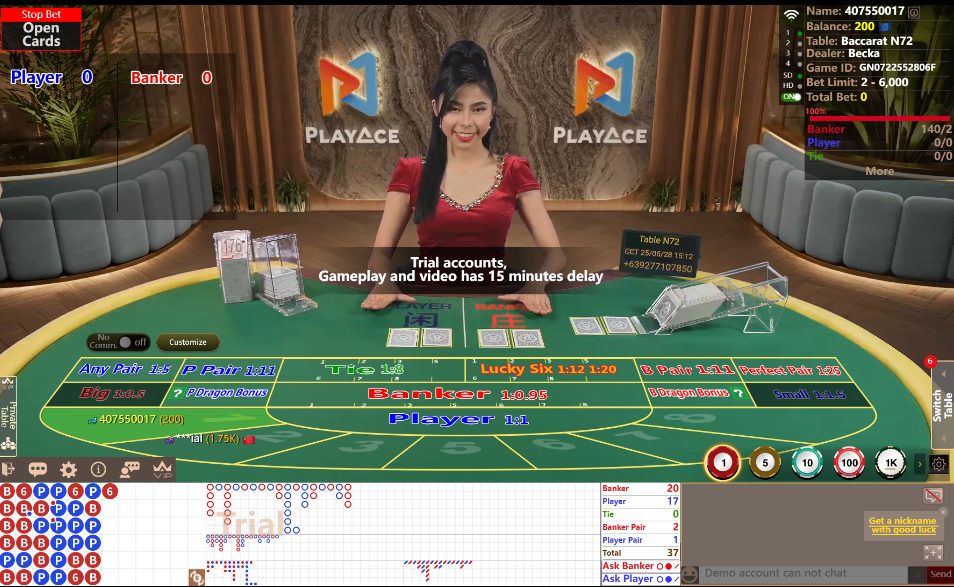 Live PlayAce Baccarat