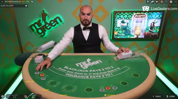 Mr.Green Deutsches Blackjack
