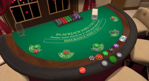Evolution's First Person Blackjack in action